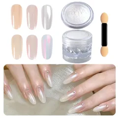 【迅速発送】SensaBliss オーロラネイルパウダー 白 固形 ネイル ミラーパウダー オーロラパウダー ミラーネイル キラキラ 粒子細かい ポリッシュ ネイルパーツ ファッション ョン シンプル デザイン ネイルサロン ネイルパーツ パールジェルネイル