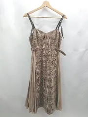 ◇ ⊂ Apuweiser-riche アプワイザーリッシェ チェック柄 キャミソール ロング ワンピース サイズ1 ブラウン レディース E  【1503060028520】