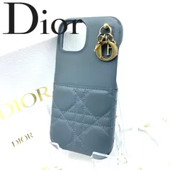 Christian Dior iPhone ケース レザー キルティング カナージュ レディディオール アイフォン スマホケース 携帯ケース 保存箱付き ライトブルーのサムネイル