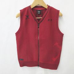 オークリースカルコレクション ゴルフ ジャケット レッド 赤 エンジ L オークリースカルコレクション ゴルフ ジャケット レッド 赤