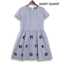 MARY QUANT マリークワント 春夏★ 半袖 デイジー 花柄 フラワー モチーフ 半袖 ワンピース Sz.M レディース