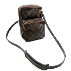 ■良品■LOUIS VUITTON ルイヴィトン　モノグラム　ミニアマゾン　ショルダーバッグ  PVC×レザー(豚革　ピッグスキン) ブラウン