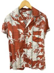 Calvin Klein (カルバンクライン) アロハシャツ S/S 半袖 チェック NM0021 M レッド メンズ/027