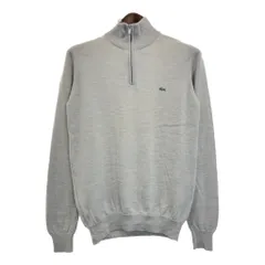 LACOSTE ラコステ ハーフジップ ウールセーター グレー(メンズ 3)中古 古着 U3655