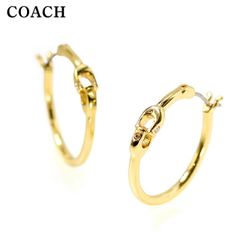 COACH】シグネチャー パッドロック&キー ミスマッチ ピアス ゴールド