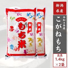【令和４年産】 新潟県 もち米 白米2.8kg（1.4kg2袋） 2升 単一原料