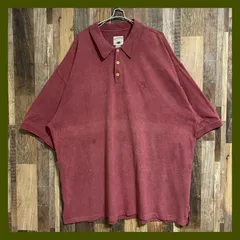 メンズ 古着 半袖 ポロシャツ オーバーサイズ 刺繍 ワンポイント カジキ 魚 フィッシング 2XL