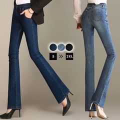新品未使用フレアパンツ デニム レディース 大きいサイズ ボトムス ジーンズ スキニー ブーツカット おしゃれ スリム