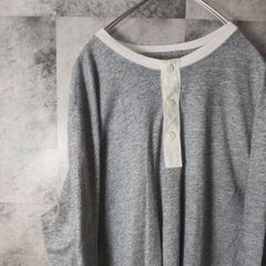 アバクロ　ビンテージロンT☆　USA古着　グレー　ヘンリーネック　M　C27