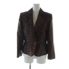 美品✨イヴサンローラン リネン ノーカラージャケット ロゴ チェック M