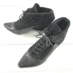 イタリア製★MARC by マークジェイコブス★レースアップブーティ【36A/22.5--23.0/黒】シューズ/ブーツ/靴/3ｃｍヒール◆A-69W<sale>のサムネイル