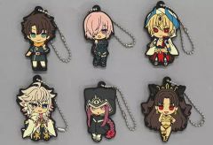 [중고] 열쇠 고리 총 6 종 세트 [Fate / Grand Order - 절대 마수 전선 바빌로니아 - 고무 마스코트]
