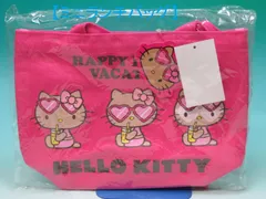 SANRIO サンリオ HAPPY BEACH DAY ミニランチバッグ HELLO KITTY ハローキティ 日焼け PINK ピンク SRMS-2200 綿 W280mm × H200mm × D100mm