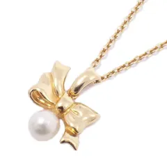 TASAKI タサキ 田崎真珠 リボン ネックレス K18YG/パール【いおき質店】