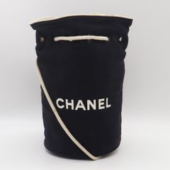 CHANEL シャネル 巾着 バッグ 黒×白 定番 人気 軽量 - メルカリ