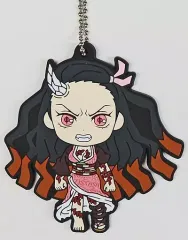 【中古】雑貨 竈門禰豆子 鬼化進行時ver. ラバーマスコット きゅんキャラいらすとれーしょんず 「一番くじ 鬼滅の刃 ～鬼の棲む街～」 H賞