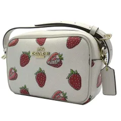 【新品】コーチ CBA80 IMCAH (チョークマルチ) バッグ ショルダーバッグ COACH JAMIE ストロベリー プリント ミニ カメラ バッグ 斜め掛け アウトレット レディース