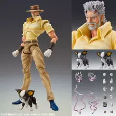 【中古】フィギュア 超像可動 17.ジョセフ・ジョースター＆イギー 「ジョジョの奇妙な冒険 第三部 スターダストクルセイダース」