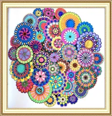 【人気商品】クロスステッチ 11 Hyahx CT クロスステッチ キット 日本語説明書付き 刺キット DIY 初心者 上級者 花曼荼羅アート文様 40cmx40cm