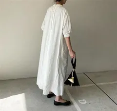 マキシワンピース ワンピース ロングワンピース レディース マキシ丈 ワンピース 春 夏 秋 aライン ワンピース 無地 体型カバー 大きいサイズ おしゃれ ナチュラル カジュアル 通勤 5分袖 30代 xzdshyv