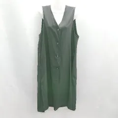 ◇ ⊂ studio CLIP フロントボタン ジャンスカ ノースリーブ ロング ワンピース サイズフリー ブラック レディース E  【1412260024334】