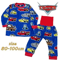 Disney・PIXAR ディズニー・ピクサー カーズ ベビー服 腹巻付きパジャマ 総柄 サンゴフリース 寝間着 ナイトウエア 男児 ボーイズ 赤ちゃん ギフト お祝い 出産祝い クリスマス プレゼント イベント (215109907-82)