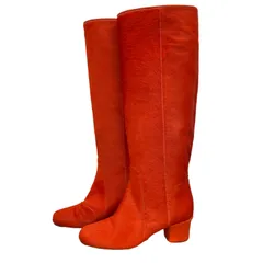 ☆EM1176 LANVIN ランバン ロングブーツ レッド系 36のサムネイル