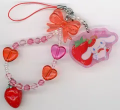 【中古】ストラップ シナモロール 「サンリオキャラクターズ いちご新聞50周年シリーズ シークレットストラップ」