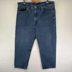 古着 リーバイス Levi's デニムパンツ 550 テーパード 5ポケット ジーンズ ジーパン 色落ち ヒゲ 長ズボン w40 L30  ブルー メンズ