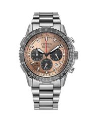 【送料無料】 シチズン レディース 腕時計 アクセサリー Eco Drive Promaster Air Navihawk Chronograph 40mm Pink/Silver