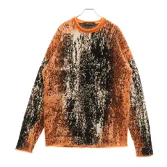 Y/PROJECT (ワイプロジェクト) グラデーション クルーネック ヘアリー ニットセーター オレンジ/ブラック