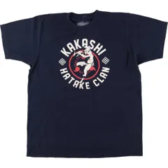 古着 NARUTO SHIPPUDEN ナルト疾風伝 はたけカカシ アニメ キャラクタープリントTシャツ メンズL相当/eaa531921