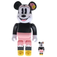 MEDICOM TOY - MEDICOM TOY メディコムトイ BE@RBRICK MINNIE MOUSE 400%&100% ベアブリック ミニーマウス フィギュア 人形 ブラック MEDICOM TOY (メディコムトイ) BE@RBRICK MINNIE MOUSE 400%&100