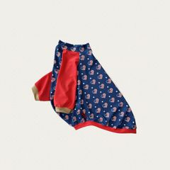 犬服　4L胴回76　COOLストレッチ　ハート星条旗×RD袖　七分袖