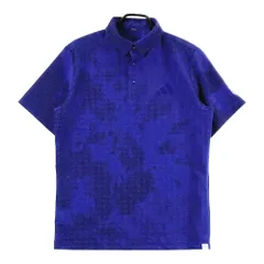 サイズ： ADIDAS GOLF アディダスゴルフ HC7911 半袖 ポロシャツ シアサッカー 総柄 ネイビー系 [240101299419]# ゴルフウェア メンズ ストスト