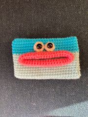 パクパクモンスター　ティッシュケース　ミニポーチ　ハンドメイド