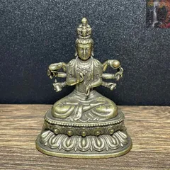 ♥古鉄製　観音像　２．４ｋｇ　観音様　仏像　観音菩薩　骨董　古玩 ♥値下げ！ 銅製 観音像 在銘 観音様 ブロンズ像 仏像 骨董 古玩