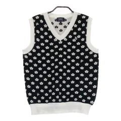 サイズ：1 PEARLY GATES パーリーゲイツ 2023年モデル Vネック ニットベスト 花柄 ブラック系 [240101213676] ゴルフウェア レディース ストスト