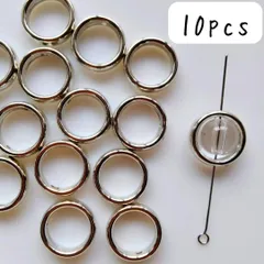 シルバーリングパーツ 枠 フレーム 中抜き ビーズ 丸 アクセサリーパーツ まとめ売り ハンドメイド 手芸 工作 材料 輪っか ピアス イヤリング ブレスレット チャーム キーホルダー