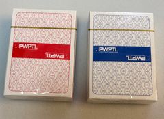 WPTポーカー用 トランプ16デッキ 赤・青 各8デッキ カットカード
