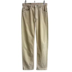 90's USA製 LEVI’S リーバイス 501 ボタンフライ デニムパンツ コットンパンツ ベージュ 29×32 No.H544