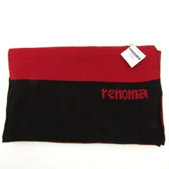レノマ マフラー ストール 未使用 ロゴ バイカラー ウール ブランド レディース メンズ レッド renomaのサムネイル