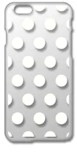 【新品未使用】iPhone6 Plus / 6s Plus アイフォン6sプラス クリア ハードケース ドット柄 水玉 (ホワイト) スマホケース カバー cl-iphone6splus-dotsmall-09