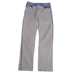 美品 ディーゼル DIESEL パンツ デニムパンツ ジーンズ ボタンフライ カットオフ 無地 ボトムス メンズ W32 インディゴブルー