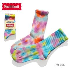 ヘルスニット【Healthknit】191-3613 タイダイ 2Pソックス ショートソックス 靴下 ハーフソックス クウォーターソックス メンズ レディース