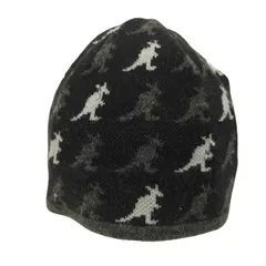 カンゴール KANGOL 90S 総柄キャラクターロゴプリント ウール混 ビーニー ニット帽 メンズ  MEDIUMのサムネイル