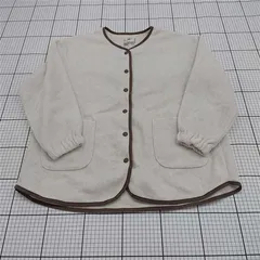 ◇ ⊇ MUJI 無印良品 ムジルシ 330565-639 長袖 なめらか フリース カーディガン  サイズL ライトベージュ系 レディース. E  【1509100077923】