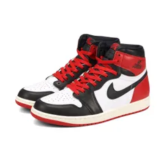 NIKE AIR JORDAN 1 RETRO HIGH OG 【BLACK TOE REIMAGINED】 BLACK/BLACK/VARSITY RED/WHITE US9.5-27.5cm