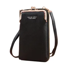 [ulterra] ウルテラ ショルダーバッグ スマホショルダー レディース ブラック 黒 斜めがけ 大容量 可愛い 肩掛け おしゃれ ポシェット ポーチ 財布 携帯ポーチ スマホポーチ スマホ [ブラック]