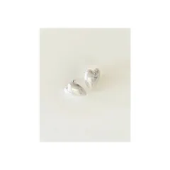 「ハート型ピアス」「シルバーピアス」「ホワイトシルバーピアス」WhiteSilver Pierce #3